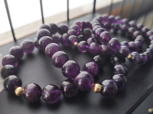 Elastisches Armband HQ Amethyst, 8mm