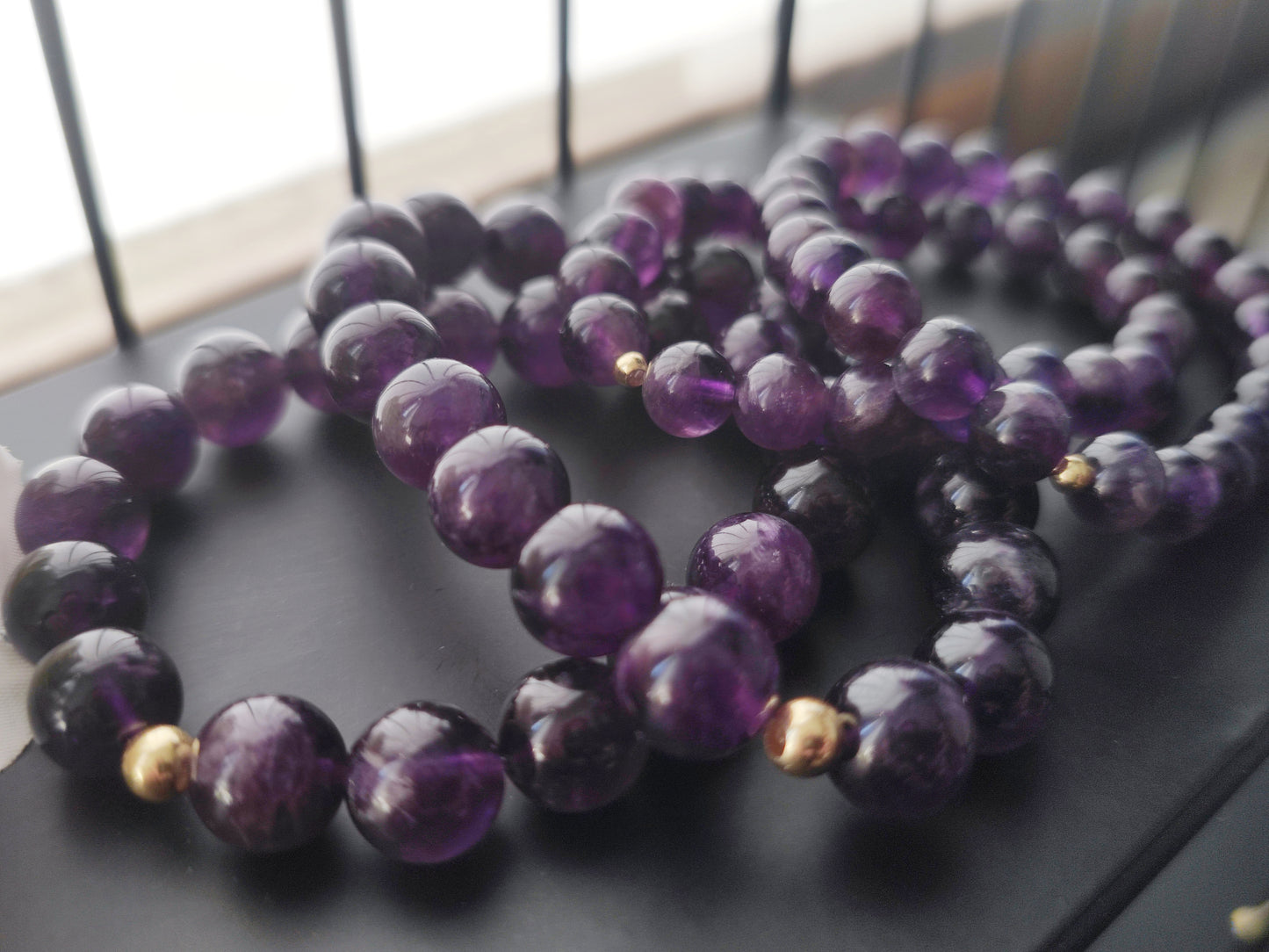 Elastisches Armband HQ Amethyst, 10mm