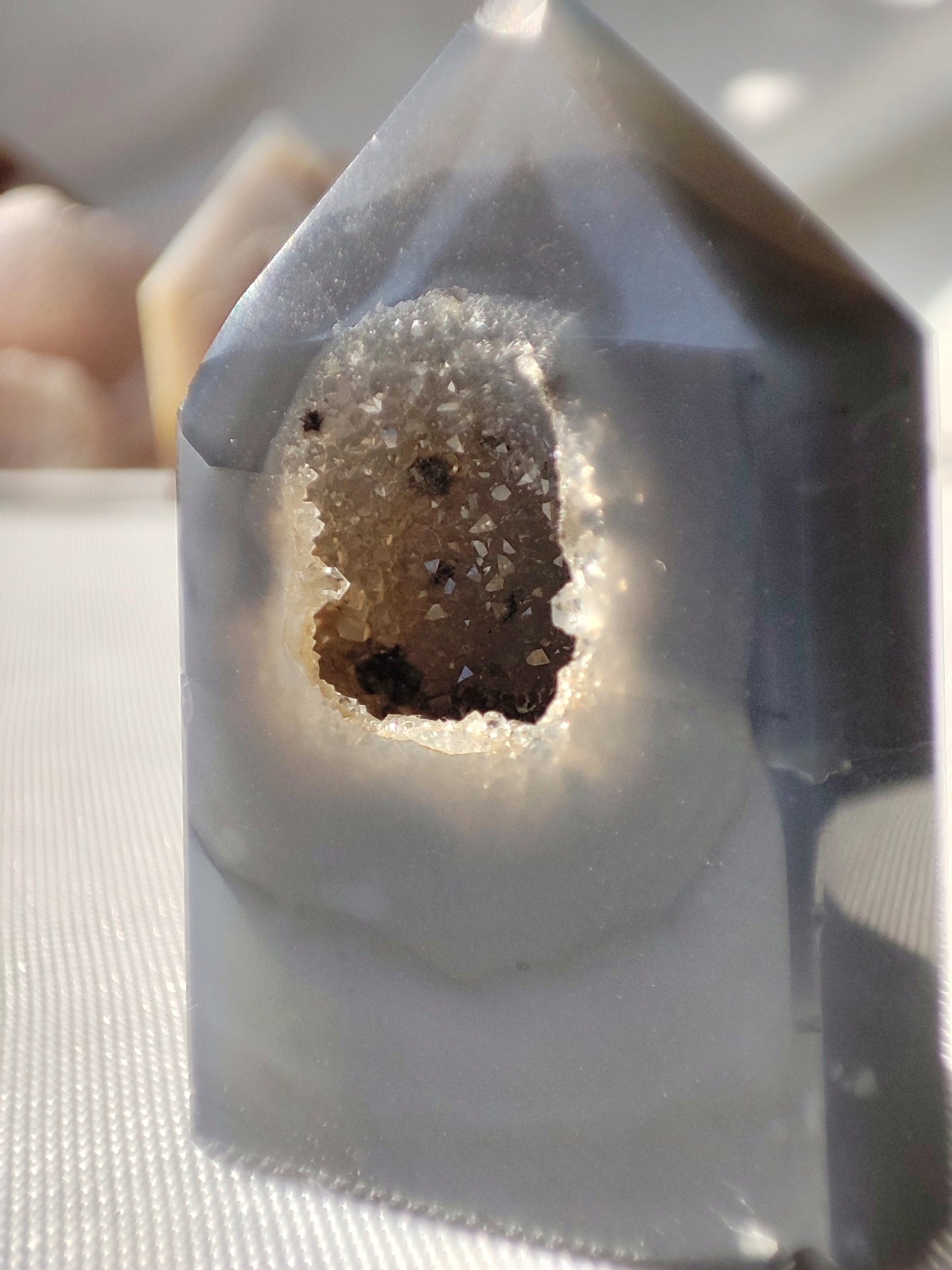 Druzy Achatspitze AC8, B-Ware