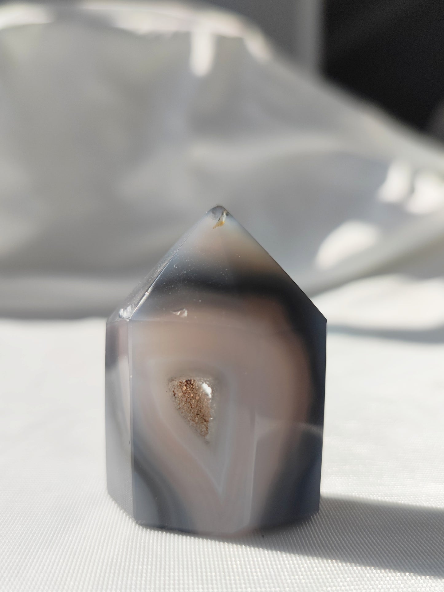 Druzy Achatspitze AC13, B-Ware