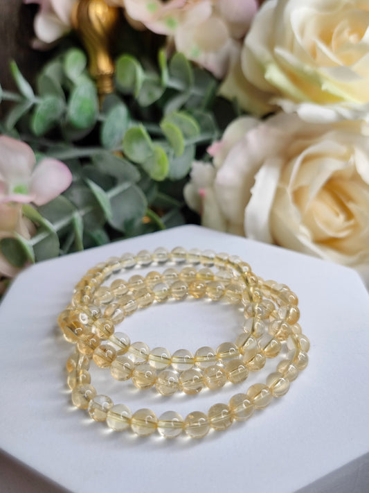 Citrin Armband, 6mm