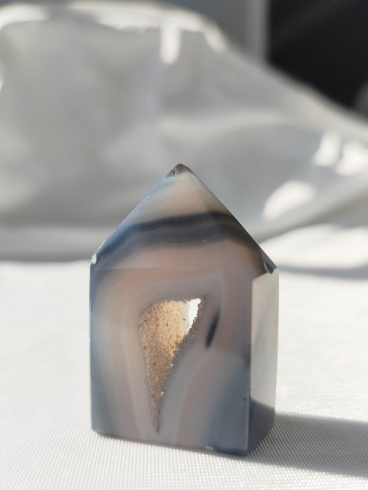 Druzy Achatspitze AC13, B-Ware
